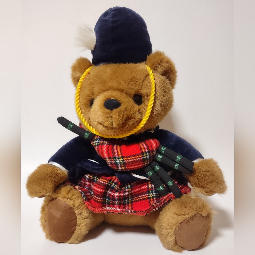 KEEL Toys SCOTTISH Bagpipe Piper Sitting Kilt Teady Bear Plush